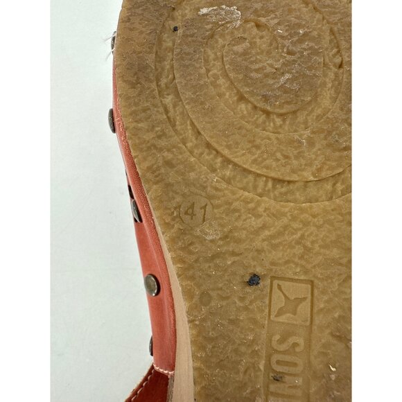 Pikolinos Benissa 868-9342 Womens Leather Peep-Toe Wedge Sandals Size 10 - Picture 7 of 9